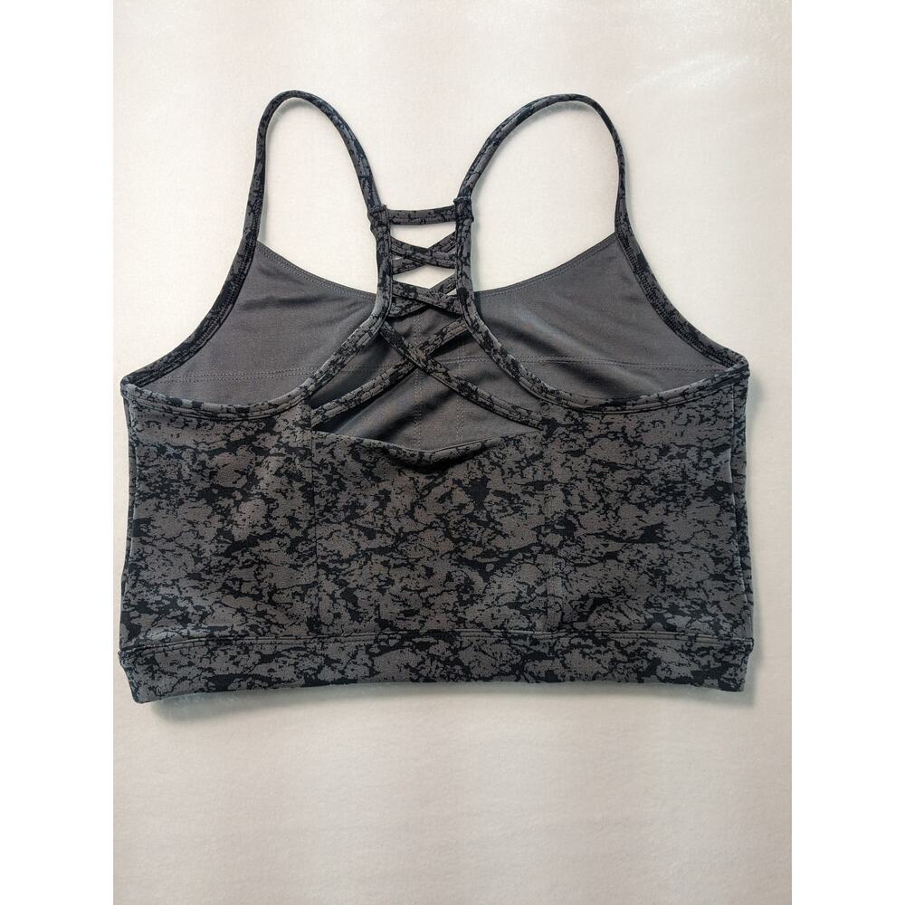 MTA Sport Bras Women's Large 2 pack Yoga tops purple black grey Nwot - Picture 2 of 16